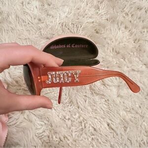 Juicy Couture Translucent Pink Sunglasses with rhinestones
